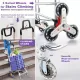 Grocery Laundry Utility Foldable Shopping Cart Trolley, Aluminum Alloy 8-Wheel Stair Climbing, Load Capacity 35L Grocery Laundry Utility Foldable Shopping Cart Trolley, Aluminum Alloy 8-Wheel Stair Climbing, Load Capacity 35L