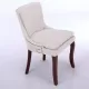 Modern Dining Chairs Set of 2,Double-layer Cushioned Chenille fabric Upholstered Accent Side Leisure Chairs with Mid Back and Curved Solid Wood Legs for Living Room/Dining Room-Beige Modern Dining Chairs Set of 2,Double-layer Cushioned Chenille fabric Upholstered Accent Side Leisure Chairs with Mid Back and Curved Solid Wood Legs for Living Room/Dining Room-Beige