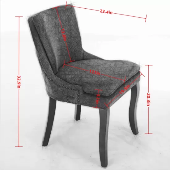 Modern Dining Chairs Set of 2,Double-layer Cushioned Chenille fabric Upholstered Accent Side Leisure Chairs with Mid Back and Curved Solid Wood Legs for Living Room/Dining Room-Beige Modern Dining Chairs Set of 2,Double-layer Cushioned Chenille fabric Upholstered Accent Side Leisure Chairs with Mid Back and Curved Solid Wood Legs for Living Room/Dining Room-Beige