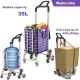 Grocery Laundry Utility Foldable Shopping Cart Trolley, Aluminum Alloy 8-Wheel Stair Climbing, Load Capacity 35L Grocery Laundry Utility Foldable Shopping Cart Trolley, Aluminum Alloy 8-Wheel Stair Climbing, Load Capacity 35L