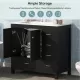 36 Inch Black Bathroom Vanity with Ceramic Sink Combo, Abundant Storage Cabinet -2 Soft close doors and 5 drawers 36 Inch Black Bathroom Vanity with Ceramic Sink Combo, Abundant Storage Cabinet -2 Soft close doors and 5 drawers