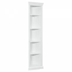 83.4 Inch Tall Modern Corner Shelf,5 Tier Corner Bookcase with LED Light, Storage Standing Shelf Unit, Open Corner Plant Display Stand for Small Space for Living Room,Wall Corner, Home Office,White