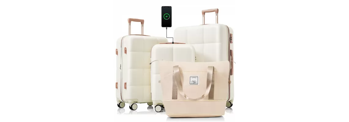 4-Piece Luggage Set with USB Port & Expandable ABS Hard Shell – Stylish and Durable Travel Companion
4-Piece Luggage Set with USB Port & Expandable ABS Hard Shell – Stylish and Durable Travel Companion