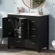 36 Inch Black Bathroom Vanity with Ceramic Sink Combo, Abundant Storage Cabinet -2 Soft close doors and 5 drawers 36 Inch Black Bathroom Vanity with Ceramic Sink Combo, Abundant Storage Cabinet -2 Soft close doors and 5 drawers