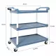 3-Tier Plastic Service Utility Cart with Wheels, Food-service Rolling Cart Heavy Duty 350lbs Capacity,Commercial Rolling for Restaurant, Household, Office, Warehouse, 40.9''L x 19.6''W x 41.3''H 3-Tier Plastic Service Utility Cart with Wheels, Food-service Rolling Cart Heavy Duty 350lbs Capacity,Commercial Rolling for Restaurant, Household, Office, Warehouse, 40.9''L x 19.6''W x 41.3''H