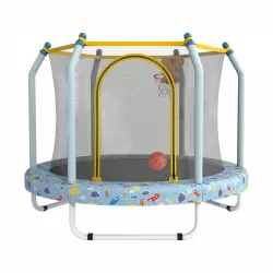 55-inch Trampoline for Kids Indoor & Outdoor Small Toddler Trampoline with Basketball Hoop 55-inch Trampoline for Kids Indoor & Outdoor Small Toddler Trampoline with Basketball Hoop