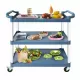 3-Tier Plastic Service Utility Cart with Wheels, Food-service Rolling Cart Heavy Duty 350lbs Capacity,Commercial Rolling for Restaurant, Household, Office, Warehouse, 40.9''L x 19.6''W x 41.3''H 3-Tier Plastic Service Utility Cart with Wheels, Food-service Rolling Cart Heavy Duty 350lbs Capacity,Commercial Rolling for Restaurant, Household, Office, Warehouse, 40.9''L x 19.6''W x 41.3''H