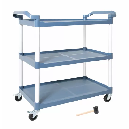 3-Tier Plastic Service Utility Cart with Wheels, Food-service Rolling Cart Heavy Duty 350lbs Capacity,Commercial Rolling for Restaurant, Household, Office, Warehouse, 40.9''L x 19.6''W x 41.3''H 3-Tier Plastic Service Utility Cart with Wheels, Food-service Rolling Cart Heavy Duty 350lbs Capacity,Commercial Rolling for Restaurant, Household, Office, Warehouse, 40.9''L x 19.6''W x 41.3''H