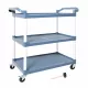 3-Tier Plastic Service Utility Cart with Wheels, Food-service Rolling Cart Heavy Duty 350lbs Capacity,Commercial Rolling for Restaurant, Household, Office, Warehouse, 40.9''L x 19.6''W x 41.3''H 3-Tier Plastic Service Utility Cart with Wheels, Food-service Rolling Cart Heavy Duty 350lbs Capacity,Commercial Rolling for Restaurant, Household, Office, Warehouse, 40.9''L x 19.6''W x 41.3''H