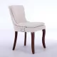 Modern Dining Chairs Set of 2,Double-layer Cushioned Chenille fabric Upholstered Accent Side Leisure Chairs with Mid Back and Curved Solid Wood Legs for Living Room/Dining Room-Beige Modern Dining Chairs Set of 2,Double-layer Cushioned Chenille fabric Upholstered Accent Side Leisure Chairs with Mid Back and Curved Solid Wood Legs for Living Room/Dining Room-Beige