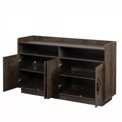 Dresser cabinet,barcabinet,Buffet Sideboard Storage Cabinet,Buffet Server Console Tablestorge cabinetsolid,for Dining Room,Living Room,KitchenHallway,Shaped door panels, gold metal handle,Color: brown Dresser cabinet,barcabinet,Buffet Sideboard Storage Cabinet,Buffet Server Console Tablestorge cabinetsolid,for Dining Room,Living Room,KitchenHallway,Shaped door panels, gold metal handle,Color: brown