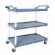3-Tier Plastic Service Utility Cart with Wheels, Food-service Rolling Cart Heavy Duty 350lbs Capacity,Commercial Rolling for Restaurant, Household, Office, Warehouse, 40.9''L x 19.6''W x 41.3''H 3-Tier Plastic Service Utility Cart with Wheels, Food-service Rolling Cart Heavy Duty 350lbs Capacity,Commercial Rolling for Restaurant, Household, Office, Warehouse, 40.9''L x 19.6''W x 41.3''H