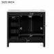 36 Inch Black Bathroom Vanity with Ceramic Sink Combo, Abundant Storage Cabinet -2 Soft close doors and 5 drawers 36 Inch Black Bathroom Vanity with Ceramic Sink Combo, Abundant Storage Cabinet -2 Soft close doors and 5 drawers