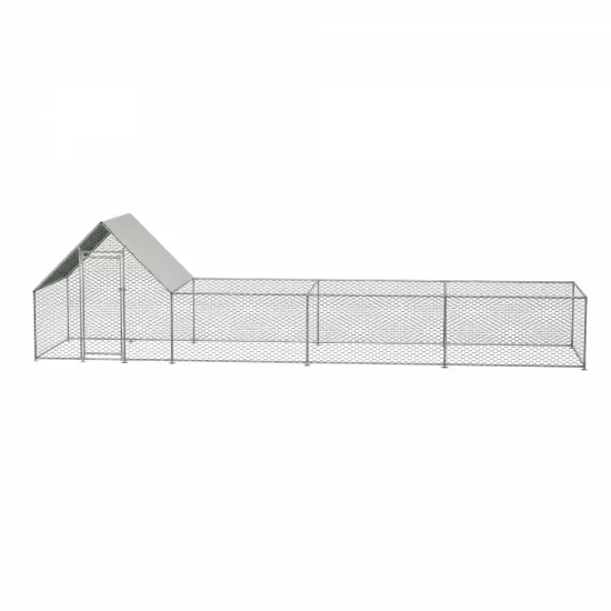 26'Lx6.7'Wx6.6' ft Large Metal Chicken Coop, Walk-in Chicken Run, Galvanized Wire Poultry Chicken Hen Pen Cage, Rabbits Duck Cages with Waterproof and Anti-Ultraviolet Cover for Outside 26'Lx6.7'Wx6.6' ft Large Metal Chicken Coop, Walk-in Chicken Run, Galvanized Wire Poultry Chicken Hen Pen Cage, Rabbits Duck Cages with Waterproof and Anti-Ultraviolet Cover for Outside