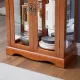 Lighted Glass Curio Display Cabinet,Display Cabinet,Glass Storage Cabinet Glass Wine cabinet Wood Frame Toy Display for Living Room, Kitchen, Pantry light bulb included OAK Lighted Glass Curio Display Cabinet,Display Cabinet,Glass Storage Cabinet Glass Wine cabinet Wood Frame Toy Display for Living Room, Kitchen, Pantry light bulb included OAK