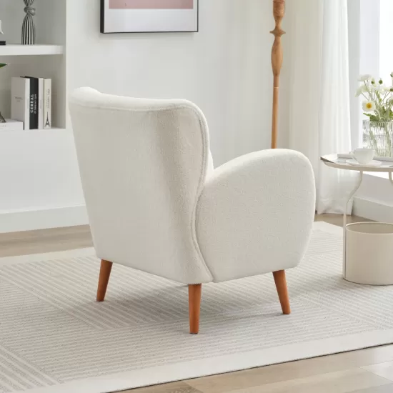 Mirod Modern Wing back Lounge Chair - Stylish Design, Soft Fabric, Solid Wood Legs, Easy Assembly, Durable Frame Mirod Modern Wing back Lounge Chair - Stylish Design, Soft Fabric, Solid Wood Legs, Easy Assembly, Durable Frame
