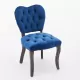 French Vintage Tufted Upholstered Fabric Dining Chair,Set of 2,Blue,SW1869BL French Vintage Tufted Upholstered Fabric Dining Chair,Set of 2,Blue,SW1869BL