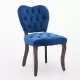 French Vintage Tufted Upholstered Fabric Dining Chair,Set of 2,Blue,SW1869BL French Vintage Tufted Upholstered Fabric Dining Chair,Set of 2,Blue,SW1869BL