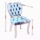 French Vintage Tufted Upholstered Fabric Dining Chair,Set of 2,Blue,SW1869BL French Vintage Tufted Upholstered Fabric Dining Chair,Set of 2,Blue,SW1869BL