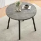 Grey Round Dining Table, Mid Century Modern Round Dining Table,Dinning Table for Kitchen Grey Round Dining Table, Mid Century Modern Round Dining Table,Dinning Table for Kitchen
