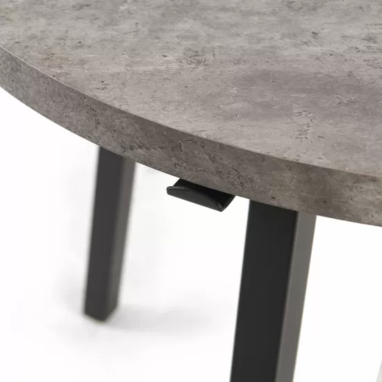 Grey Round Dining Table, Mid Century Modern Round Dining Table,Dinning Table for Kitchen Grey Round Dining Table, Mid Century Modern Round Dining Table,Dinning Table for Kitchen