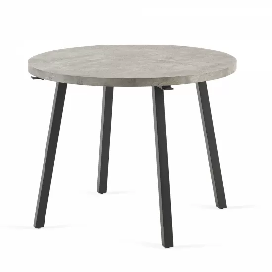 Grey Round Dining Table, Mid Century Modern Round Dining Table,Dinning Table for Kitchen Grey Round Dining Table, Mid Century Modern Round Dining Table,Dinning Table for Kitchen