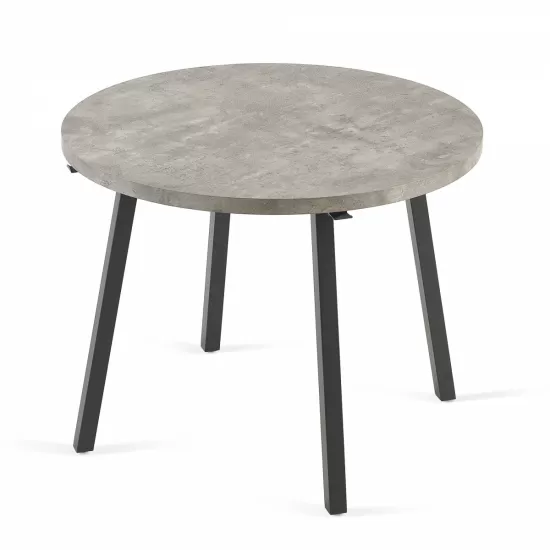 Grey Round Dining Table, Mid Century Modern Round Dining Table,Dinning Table for Kitchen Grey Round Dining Table, Mid Century Modern Round Dining Table,Dinning Table for Kitchen