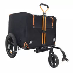 Foldable Pet Jogging Stroller Dog Carriers Bicycle Trailer Pet Dog Cat Bike Trailer Orange and Black - Ideal for Small Pets Foldable Pet Jogging Stroller Dog Carriers Bicycle Trailer Pet Dog Cat Bike Trailer Orange and Black - Ideal for Small Pets