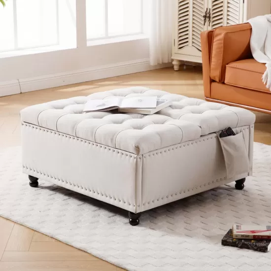 Storage Ottoman Bench Ivory Storage Ottoman Bench Ivory