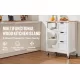 Rolling Portable Small Kitchen Island Cart on Wheels with Solid Wood Top, Dining Room Serving Utility Carts Mobile Movable with 3 Drawers and Storage Shelves Cabinet, White Rolling Portable Small Kitchen Island Cart on Wheels with Solid Wood Top, Dining Room Serving Utility Carts Mobile Movable with 3 Drawers and Storage Shelves Cabinet, White