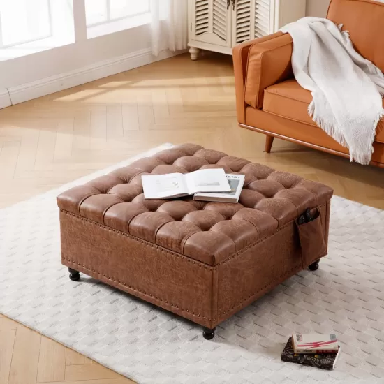 Storage Ottoman Bench Brown Storage Ottoman Bench Brown