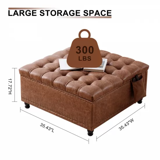 Storage Ottoman Bench Brown Storage Ottoman Bench Brown