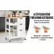 Rolling Portable Small Kitchen Island Cart on Wheels with Solid Wood Top, Dining Room Serving Utility Carts Mobile Movable with 3 Drawers and Storage Shelves Cabinet, White Rolling Portable Small Kitchen Island Cart on Wheels with Solid Wood Top, Dining Room Serving Utility Carts Mobile Movable with 3 Drawers and Storage Shelves Cabinet, White