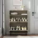 Farmhouse Shoe Storage Cabinet with Barn Door Design, Shoe Organizer with 2 Flip Drawers, Freestanding Narrow Shoe Rack Cabinet with Open Storage for Entryway,Foyer,Hallway,(Natural) Farmhouse Shoe Storage Cabinet with Barn Door Design, Shoe Organizer with 2 Flip Drawers, Freestanding Narrow Shoe Rack Cabinet with Open Storage for Entryway,Foyer,Hallway,(Natural)