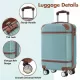 Hardshell Luggage Sets with Bags Carry-on Suitcase Double Spinner Wheels with TSA Lock ,Single Vintage Luggage 20 IN,Green Hardshell Luggage Sets with Bags Carry-on Suitcase Double Spinner Wheels with TSA Lock ,Single Vintage Luggage 20 IN,Green