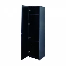 Stackable Wall Mounted Storage Cabinet, 15.75 Inch  D x 15.75 Inch  W x 70.87 Inch  H,black
