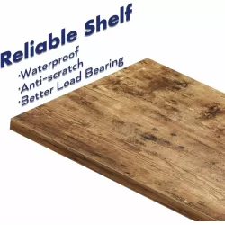 DFW Bookshelves and Bookcases,29.52INCH Wide Shelf 4-Tier Ladder Shelf 110lbs/shelf Vintage Industrial Style Bookcase for Bedroom Living Room Home, Vintage Brown