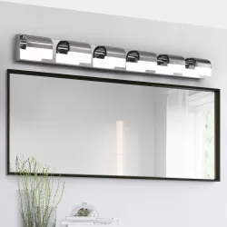 Modern Bathroom Vanity Lighting 6-Light LED Vanity Lights Over Mirror Bath Wall Lighting Modern Bathroom Vanity Lighting 6-Light LED Vanity Lights Over Mirror Bath Wall Lighting