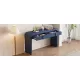 TREXM Unique Modern Rounded Silhouette and Smooth Surface Console Table with 2 Drawers for Living Room and Entryway(Navy Blue) TREXM Unique Modern Rounded Silhouette and Smooth Surface Console Table with 2 Drawers for Living Room and Entryway(Navy Blue)