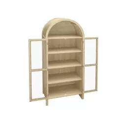 70.28 Inch  Tall Arched Kitchen Pantry,  Modern Farmhouse Wood Kitchen Storage Cabinets ,Arched Storage Display Cabinet with  Adjustable Shelves, Versatile Cupboard for Kitchen, Dining Room, Living Room 70.28 Inch  Tall Arched Kitchen Pantry,  Modern Farmhouse Wood Kitchen Storage Cabinets ,Arched Storage Display Cabinet with  Adjustable Shelves, Versatile Cupboard for Kitchen, Dining Room, Living Room