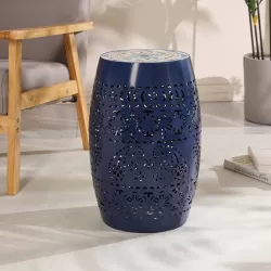 LILAC 12 Inch  SIDE TABLE -DARK BLUE