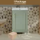 [Viedo] 20 Inch Modern Small Bathroom Vanity Cabinet With Ceramic Basin- 20*15.5*33.3 Inches,Ample Storage,1 Soft Close Door