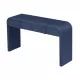 TREXM Unique Modern Rounded Silhouette and Smooth Surface Console Table with 2 Drawers for Living Room and Entryway(Navy Blue) TREXM Unique Modern Rounded Silhouette and Smooth Surface Console Table with 2 Drawers for Living Room and Entryway(Navy Blue)