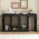 U_STYLE Modular Entryway Console Table with Rectangular Exterior and Curved Interior Design for Customizable Arrangements,Suitable for Study,Entrance and Living Room U_STYLE Modular Entryway Console Table with Rectangular Exterior and Curved Interior Design for Customizable Arrangements,Suitable for Study,Entrance and Living Room