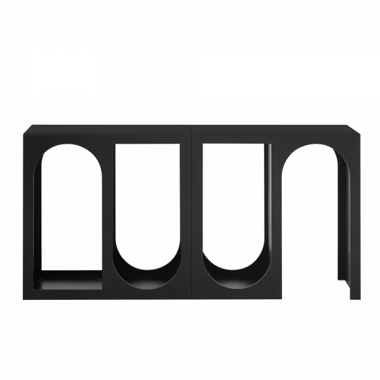U_STYLE Modular Entryway Console Table with Rectangular Exterior and Curved Interior Design for Customizable Arrangements,Suitable for Study,Entrance and Living Room U_STYLE Modular Entryway Console Table with Rectangular Exterior and Curved Interior Design for Customizable Arrangements,Suitable for Study,Entrance and Living Room