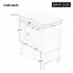 30 Inch Bathroom Vanity with Sink, Bathroom Cabinet with A Door, Three Drawers, Solid Wood Legs & MDF Board, Adiustable Foot Pads, White 30 Inch Bathroom Vanity with Sink, Bathroom Cabinet with A Door, Three Drawers, Solid Wood Legs & MDF Board, Adiustable Foot Pads, White