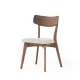 Mid-Century Walnut Finished Frame Upholstered Dining Chairs (Set of 2) (Light Beige) Mid-Century Walnut Finished Frame Upholstered Dining Chairs (Set of 2) (Light Beige)