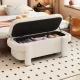 Modern Storage Ottoman Bench, Large Storage Space for the Living Room, Entryway and Bedroom,White Fluffy ( 48''x21.5''x17'' ) Modern Storage Ottoman Bench, Large Storage Space for the Living Room, Entryway and Bedroom,White Fluffy ( 48''x21.5''x17'' )