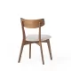 Mid-Century Walnut Finished Frame Upholstered Dining Chairs (Set of 2) (Light Beige) Mid-Century Walnut Finished Frame Upholstered Dining Chairs (Set of 2) (Light Beige)