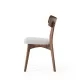 Mid-Century Walnut Finished Frame Upholstered Dining Chairs (Set of 2) (Light Beige) Mid-Century Walnut Finished Frame Upholstered Dining Chairs (Set of 2) (Light Beige)